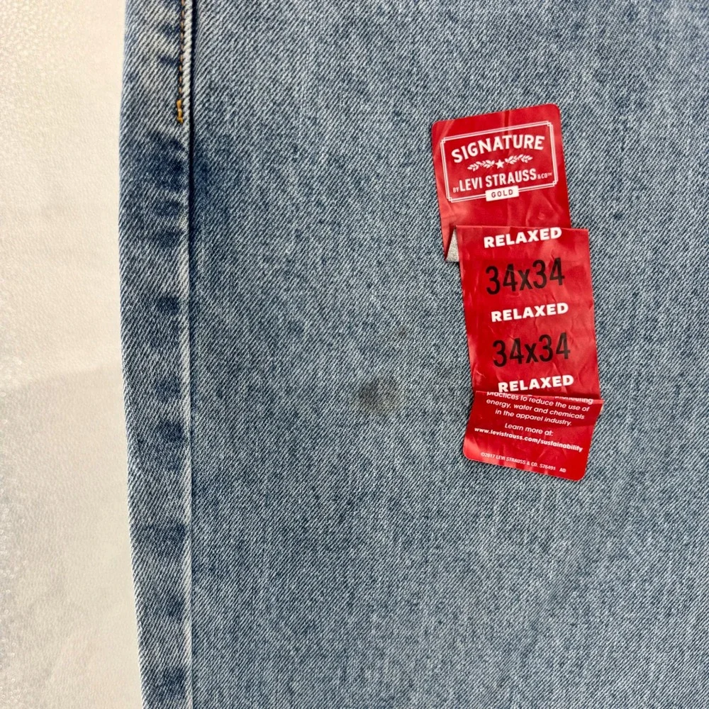 Levi's 550 Relaxed Fit Jeans Mens 33x32 Blue Tapered Leg Medium Wash New W/ Flaw